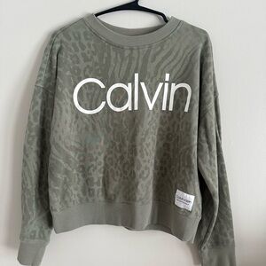 Calvin Klein Green Animal Print Sweatshirt